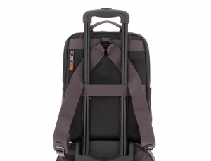backpack in black and gray trolley