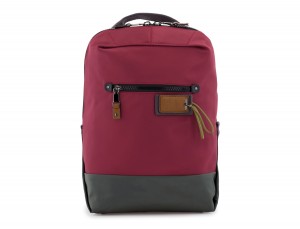 small backpack in red front
