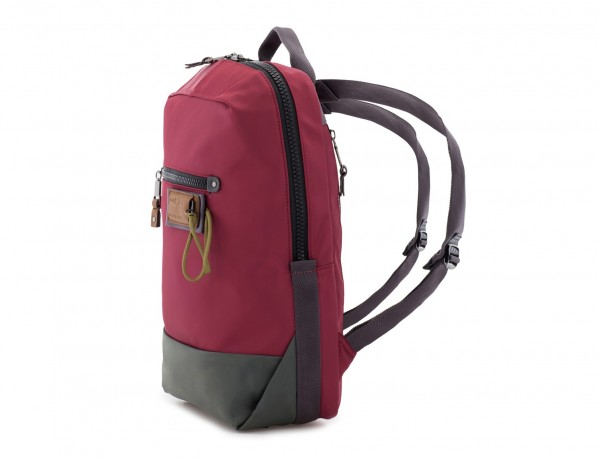 small backpack in red side