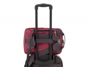 small backpack in red trolley