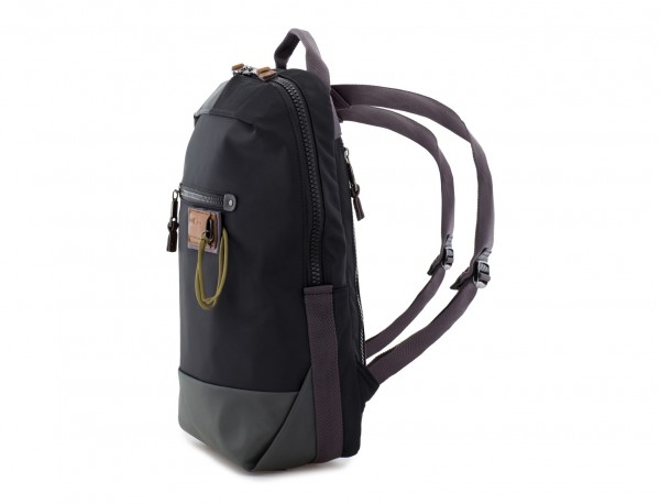 small backpack in black side