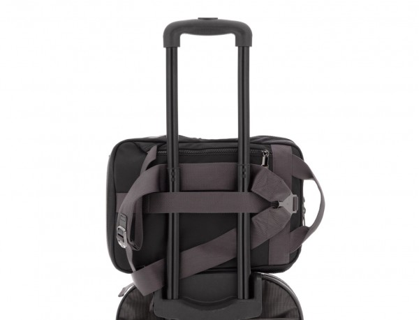 small backpack in black trolley