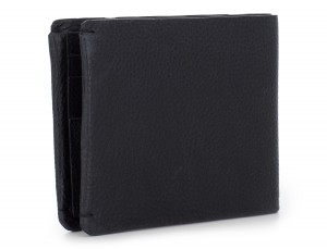 leather Wallet with coin pocket black back