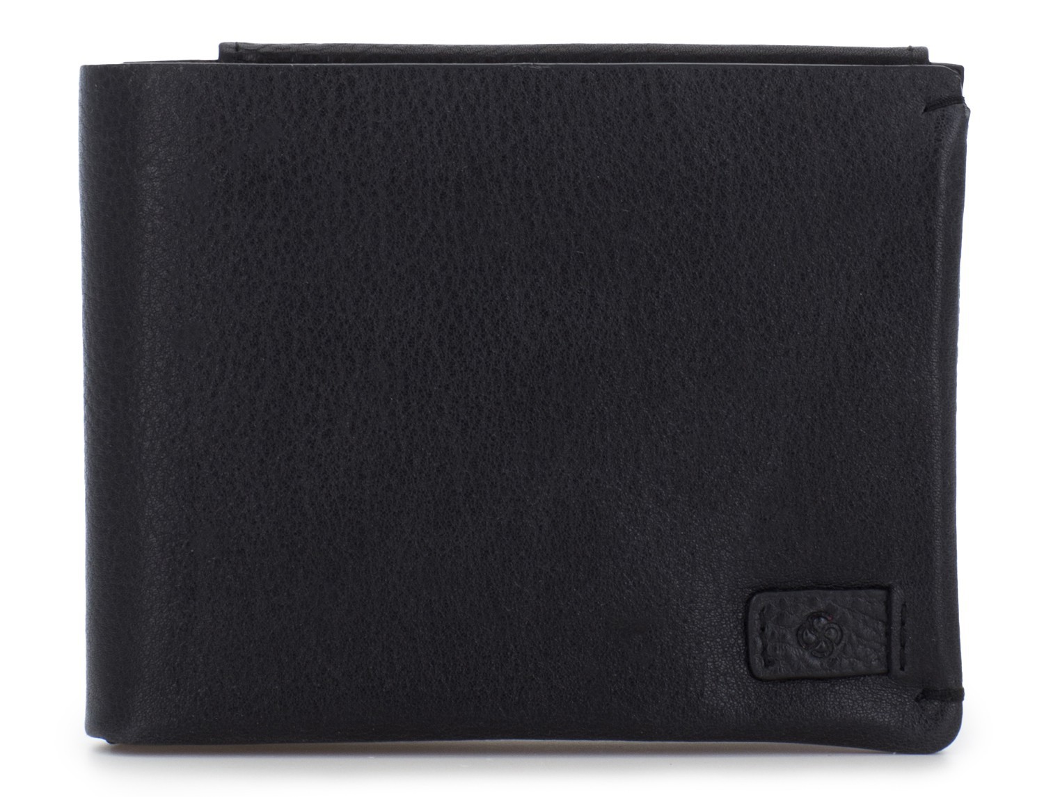 leather wallet with card holder black front
