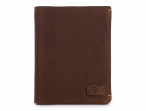 vertical wallet with card holder brown front