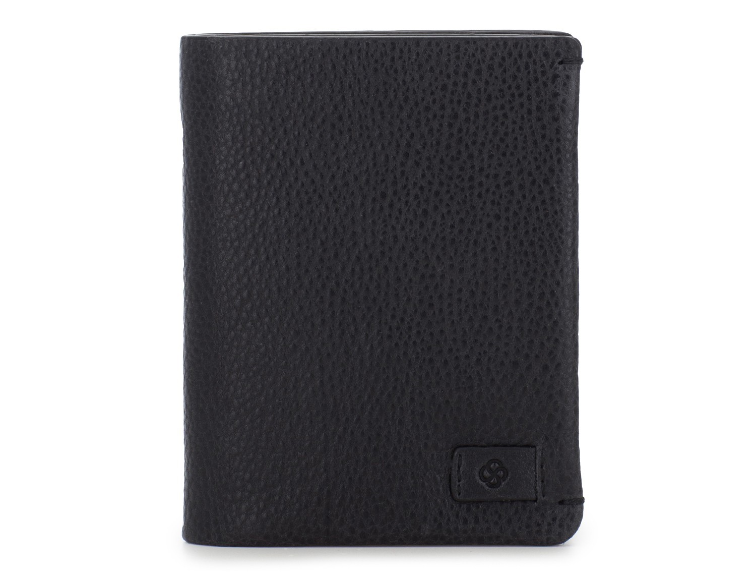 vertical wallet with card holder black front