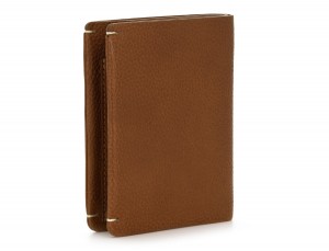 vertical wallet with card holder light brown side