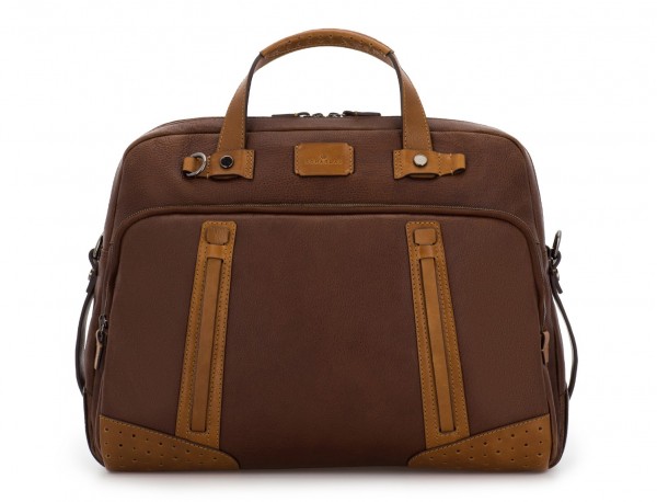leather vintage briefbag brown front