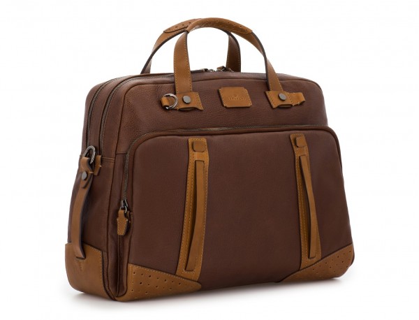 leather vintage briefbag brown side