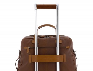 leather vintage briefbag brown trolley