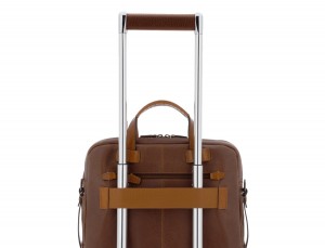 leather vintage laptop bag brown trolley