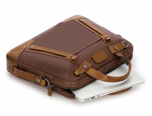 leather vintage laptop bag brown computer