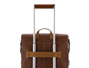 leather messenger bag vintage brown trolley