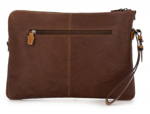 leather portfolio vintage brown back