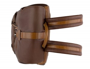 leather vintage backpack brown handles