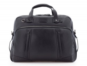 leather vintage briefbag black front