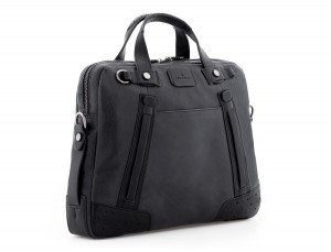 leather vintage laptop bag black  side