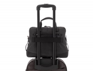 leather vintage laptop bag black  trolley