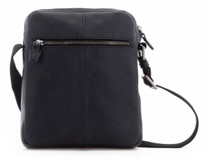 Borsa a tracolla da uomo in pelle vintage nero back