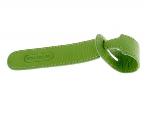 leather luggage recognition tags in green