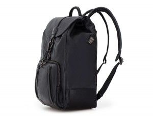 leather vintage backpack black side