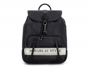 leather vintage backpack black detail