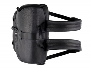 leather vintage backpack black handles