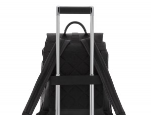 leather vintage backpack black trolley