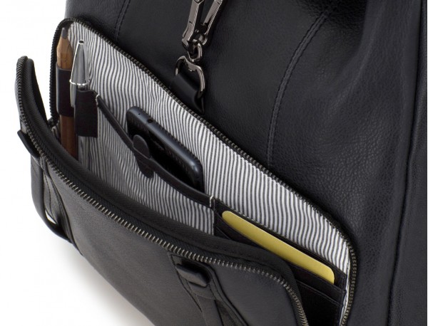 leather vintage backpack black inside