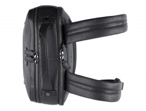 leather vintage backpack black handles
