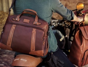 leather vintage briefbag light brown model