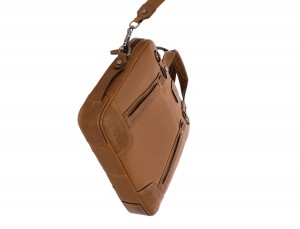 leather vintage laptop bag light brown base