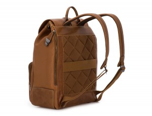 leather vintage backpack light brown back