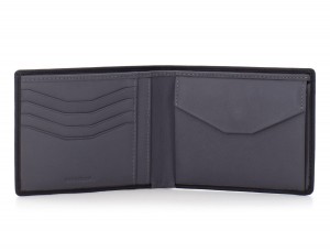 leather wallet men black coin pocket