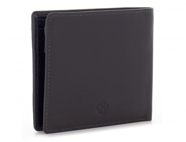 leather wallet men gray side