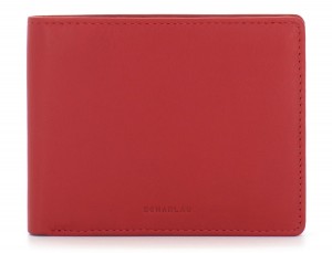 portafoglio in pelle portamonete rosso front