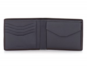 leather wallet men brown inside