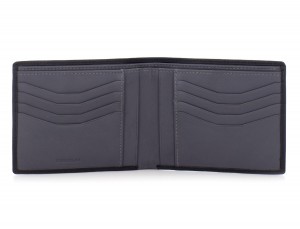 cartera de piel hombre negra detalle