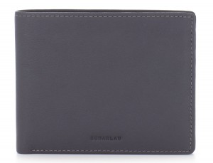 leather men wallet gray front