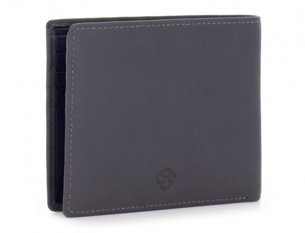 leather men wallet gray side