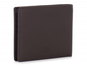 leather men wallet brown side