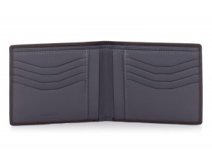 cartera de piel hombre marrón  interior