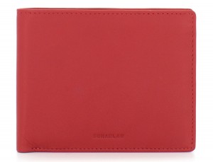 leather men wallet red front