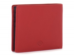 leather men wallet red side