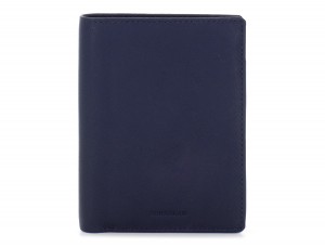 leather wallet blue front