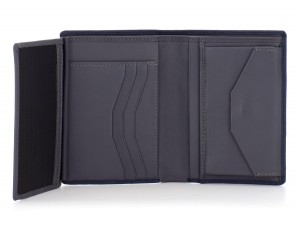 leather wallet black open