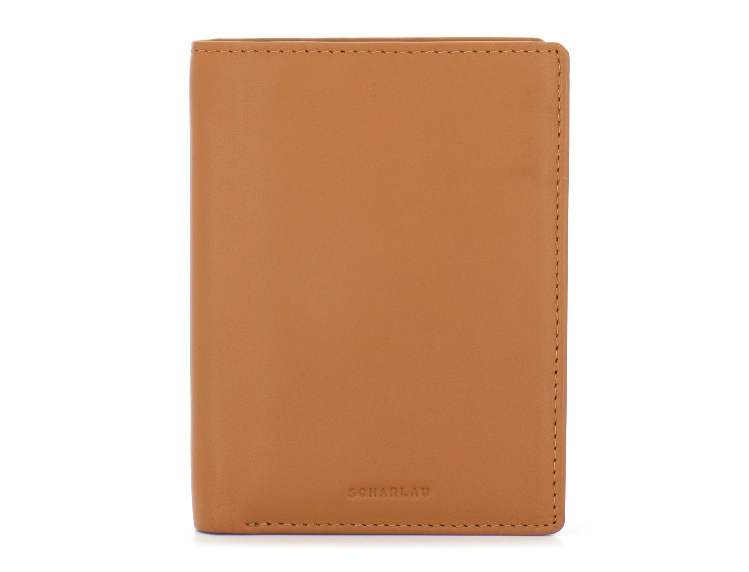 leather wallet camel front
