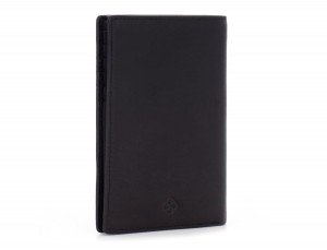 leather passport holder wallet black side