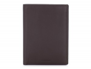 leather passport holder wallet brown front