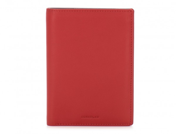 leather passport holder wallet red front